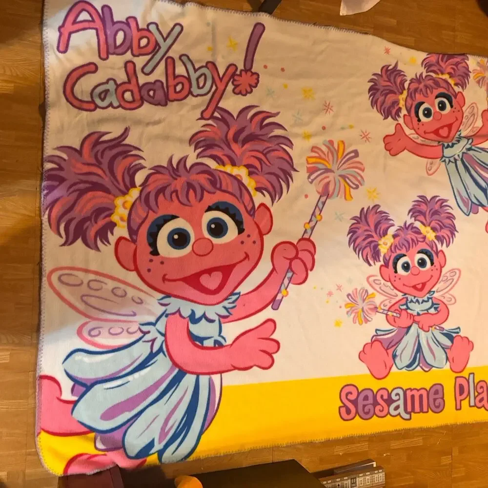 Sesame Street Abby Cadabby Fleece Throw Blanket 60x48 Pink Fairy Kids
